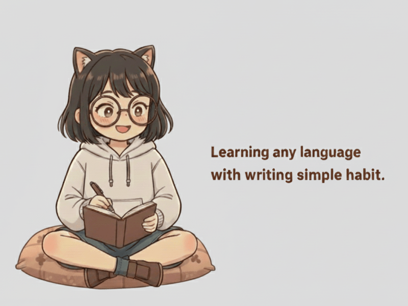 Learning any language with writing simple habit ให้การเขียนช่วยเรียนภาษา